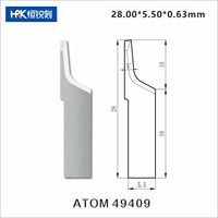 HRK ATOM Serie Wolframkarbid-Klinge Oszillierendes Schneidmesser für ATOM CNC-Schneidemaschine 49409