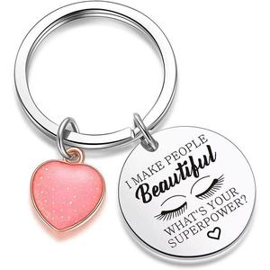 Llavero de Regalo para Esteticistas, para Salones de Belleza y Maquilladores de Pestañas, Llavero de Metal con Mosquetón de Moda - Product Image 3