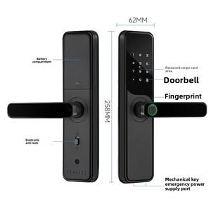 Cerradura Inteligente con Reconocimiento de Huellas Dactilares Avanzado y Código Temporal para Apartamentos y Edificios Comerciales - Product Image 4