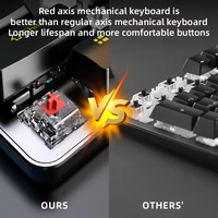 Clavier de jeu à 104 touches avec interrupteurs rouges, clic silencieux, anti-ghosting, ergonomique, pour joueur, bureau, ordinateur portable, clavier mécanique filaire