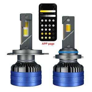 Phare LED bicolore K68 à commande par application 3000K 4300K 6000K avec fonction clignotant, ampoule de phare LED H4 H7 H11 9005 9006 Focos LED - Product Image 2