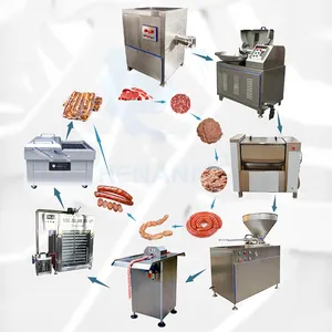 Complete Meat Sausage Filling Stuffing Sausage Making Machine Line Electric Sausage Filling Production Line