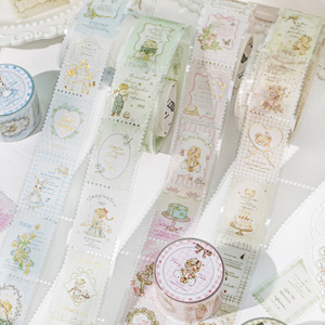 1 Rolle Klebeband aus der Serie „Märchenstadt“ mit Heißprägung, kreatives Zubehör und DIY-Geschenkdekorationen - Product Image 1