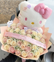 Kertas Pembungkus Bunga Mewah Tahan Air Gaya Korea, Bahan Seni untuk Buket Bunga dan Kado, Kertas Pembungkus Mawar