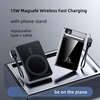 2025 Neue Mini 10000mah Magnetic Wireless Power Bank 5000mah Schnell ladung mit eingebauten Kabeln
