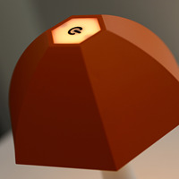 Lampe de table LED moderne en forme de champignon, à piles, avec commande tactile, design petit parapluie pour salon