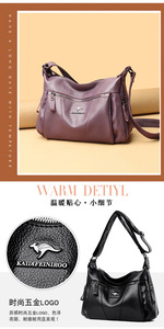 Bolsos de diseñador populares más vendidos para mujer, bolsos de mano de lujo, Material de PU suave, impermeable, de gran capacidad - Product Image 2