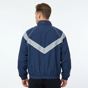 Custom <strong>Reflective</strong> Aviator Workwear Bomber <strong>Jacket</strong> for Men Quick-Dry School Uniform Loose Fit Sport Training Windbreaker - Product Image 2