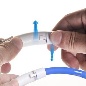 <span class=keywords><strong>Collar</strong></span> brillante LED recargable por USB de silicona para perros, collares LED intermitentes para caminar para mascotas - Product Image 2