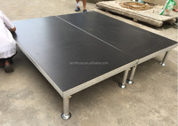 Scène de Banquet Portable au sol avec escaliers, unités de plate-forme de danse sur poteau Mobile