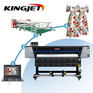 Kingjet wide format direct fabric dye sublimation printer a3 inkjet sublimation t-shirt printing machine