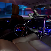 Kit d'éclairage ambiant SJC Car Starry Sky LHD/RHD, 64 couleurs LED, garniture intérieure pour Toyota Fortuner 2016-2023, systèmes d'éclairage automobile
