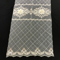 Rideau transparent brodé à fleurs 3D, nouveau design turc, 2020