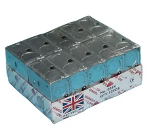 British Standard BS4662 gang Box 3x3 3x6 metal box Electrical switch knockout box