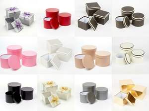 Venta al por mayor, personalizado, <span class=keywords><strong>compra</strong></span> a granel, sombrero de ropa blanco decorativo, embalaje de regalo, cartón, cajas de papel Mache redondo de círculo pequeño - Product Image 5