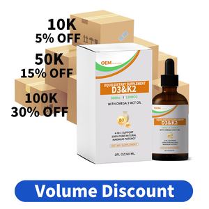 Vente en gros OEM – Complément alimentaire 4-en-1 Vitamine D3 K2 en gouttes pour la santé osseuse – Formule et emballage personnalisés - Product Image 3