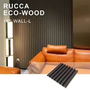 Interior Wpc Laminated 3d Wall Panel Interior Decoration RUCCA 185*14mm Wpc Ceiling