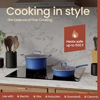 Ensemble de casseroles et poêles, 12 pièces, antiadhésif, empilable, passe au lave-vaisselle, résistant aux taches