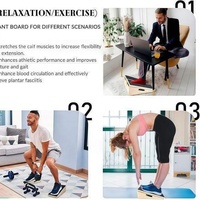 Planche d'étirement personnalisable en bois massif avec pieds réglables, pliable et antidérapante, idéale pour les mollets, pour usage domestique