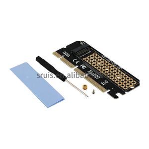 Aluminium Alloy Shell LED Expansion Card Computer Interface <strong>M</strong>.<strong>2</strong> NVMe SSD To PCIE 3.0 X16 Adapter - Product Image 3