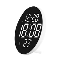Horloge murale à écran LED multifonctionnelle, télécommande, réveil numérique, horloge de table simple, affichage du calendrier et de la température