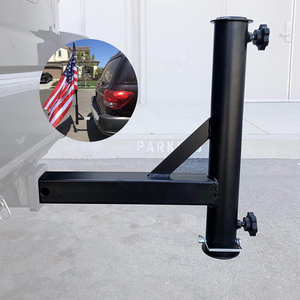 Support de mât de drapeau robuste en acier, compatible avec un récepteur de 2 pouces pour Jeep, camion, SUV, camping-car - Product Image 1