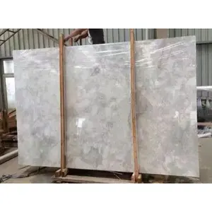 Polished Chinese Van Gogh sliver light grey marble big slab stone