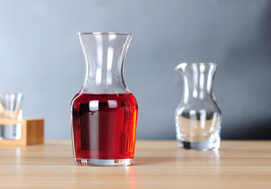 Échantillon gratuit Distributeur de boissons alcoolisées en gros Logo personnalisé <span class=keywords><strong>Carafe</strong></span> à <span class=keywords><strong>vin</strong></span> en verre transparent 230 ml Style traditionnel chinois pour - Product Image 5