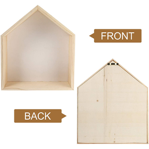 Estante colgante en forma <span class=keywords><strong>de</strong></span> casa <span class=keywords><strong>de</strong></span> <span class=keywords><strong>madera</strong></span>, estante <span class=keywords><strong>de</strong></span> almacenamiento montado en la pared, caja <span class=keywords><strong>de</strong></span> sombra independiente, soporte <span class=keywords><strong>de</strong></span> caja flotante <span class=keywords><strong>de</strong></span> <span class=keywords><strong>madera</strong></span> - Product Image 2