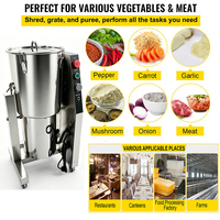 TFU 40L RVS Commerciële Voedselprocessor/Molen met Continu Werkende Motor - 3000W Industriële Groente- en Fruitbeater