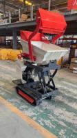 Mini-dumper tout-terrain flexible auto-chargeant 500 kg, brouette motorisée auto-chargeante, mini-dumper chenillé hydraulique