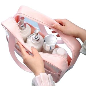 Custom Pu Leather Transparent Wash <b>Travel</b> Cosmetic Pouch <b>Set</b> Toiletry Pvc Makeup <b>Bags</b> with Personal logo Trousse De Toilette - Product Image 3