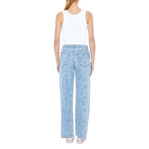 Nouveaux jeans à jambes larges pour femmes, imprimés à l'eau, 100% coton, jeans boyfriend pour femmes - Product Image 3