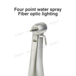 Minno Pieza de mano dental de alta velocidad, turbina curva de acero inoxidable plateada, 180g, canal de agua externo - Product Image 4