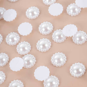 500g 12mm giả ngọc trai nửa vòng flatback hoa hạt cho sổ lưu niệm thẻ trang trí DIY đồ trang sức thủ công lỏng Hạt - Product Image 5