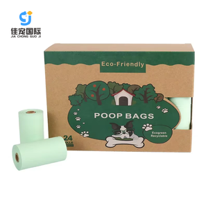 24 Rouleaux de Sacs à Crottes pour Animaux de Compagnie, Sacs à Déchets pour Animaux, Emballage de Sacs à Déchets pour Animaux 100% Biodégradables en Amidon de Maïs PLA+PBAT 15 Microns pour Chiens - Product Image 1