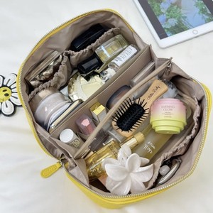 Bolsas de Maquillaje de Cuero Genuino al por Mayor, Bolsas de Aseo Casuales de <span class=keywords><strong>Viaje</strong></span>, Bolsas de Cosméticos de Cuero Vacuno Suave para Mujer, Bolsas de Almacenamiento - Product Image 5