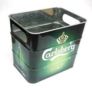 Caja <span class=keywords><strong>de</strong></span> Metal Rectangular para Hielo, Cubeta <span class=keywords><strong>de</strong></span> Metal para Cerveza, Lata <span class=keywords><strong>Galvanizada</strong></span>, en Promoción - Product Image 3