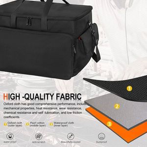 BSCI Factory High Capacity Gig Band <b>Cable</b> File <b>Bag</b> with Adjustable Dividers and Double Separate <b>Bags</b> - Product Image 3