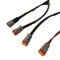 6195-0003 DL 090 (2.3 Mm) Seri Konektor Elektronik Sensor Lampu Kabut 2 Arah Tertutup untuk Mobil, Tahan Air IP67, PVC, Tipe Female