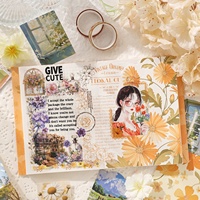 Yuezhen Flower SeaThemed Journaling Set Cross-Border Sticker Craft Kit Gift Box Packaging Kids DIY Supplies Art Paper Embossing