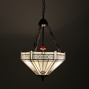 LongHuiJing High End Quality Brass Finish Tiffany Style <b>LED</b> Pendant Table Lamp 36.7Inch Height 360 Beam Angle E26 Middle - Product Image 1