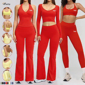 <span class=keywords><strong>Ropa</strong></span> Deportiva Personalizada con Logotipo, 6 Piezas, Nueva, Estilo Deportivo, <span class=keywords><strong>Ropa</strong></span> Deportiva para Gimnasio, Leggings Ajustados con Corte Acampanado, Bra, Pantalones Cortos para Mujer - Product Image 1
