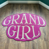 Tapis personnalisé avec logo OEM, tapis en laine tuftée à la main, logo 3D, tapis personnalisé