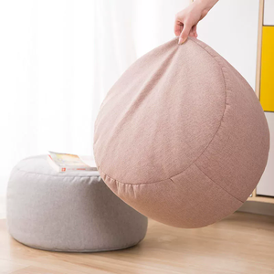 <span class=keywords><strong>Pouf</strong></span> rond de décoration intérieure en gros, tabouret de haute qualité, repose-pieds en tissu doux, <span class=keywords><strong>pouf</strong></span> rond bleu rembourré - Product Image 3