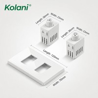 Panneau mural multifonction pour la rénovation en gros, avec bouton de réglage de la vitesse du ventilateur et variateur d'intensité, module mixte encastré 120, norme thaïlandaise pour projets hôteliers et d'appartements