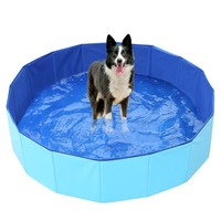 JZ PVC Pliable Chien Piscine Voyage Amical Pet Baignoire Durable Antidérapant Base Logo Personnalisé Disponible
