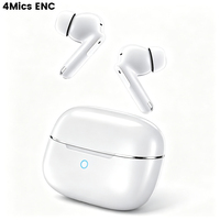 Écouteurs intra-auriculaires stéréo HiFi TWS avec réduction de bruit ENC, latence nulle pour le gaming