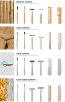 Kit dentaire écologique biodégradable sans BPA, blanchissant, pour hôtels, restaurants et voyages, brosse à dents et dentifrice en bambou