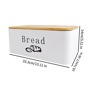 WDF - Panera Grande de Metal con Tapa de Bambú, para Encimeras de Cocina, Contenedor de Almacenamiento de Alimentos - Product Image 3